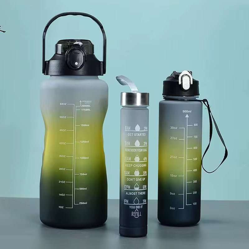 3PC Motivational Water Bottle Set - Style Phase Home