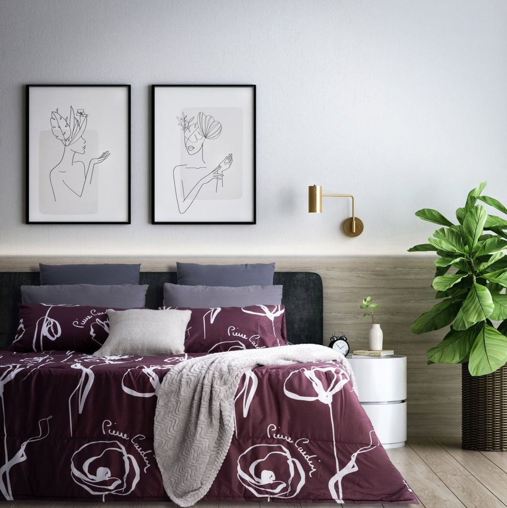 3PC Pierre Cardin Comforter - Contemporary Floral - Style Phase Home