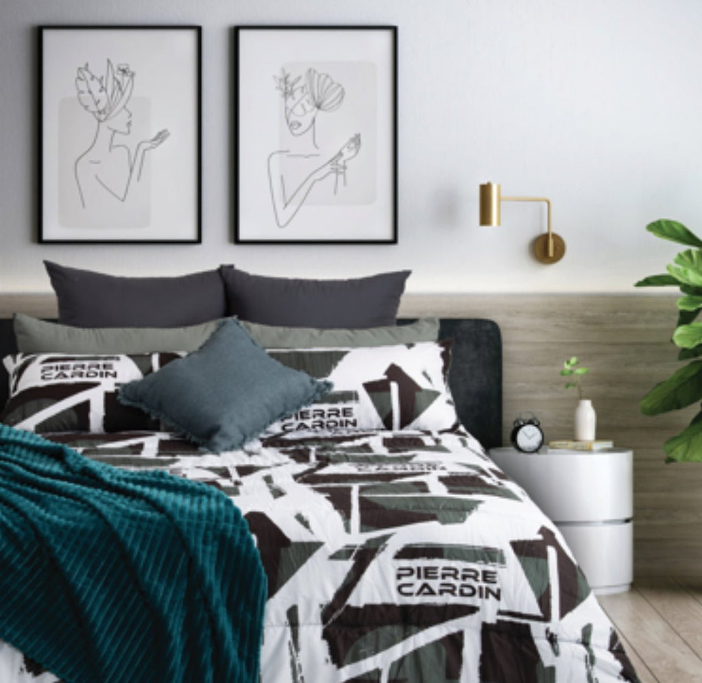 3PC Pierre Cardin Comforter - Glacier - Home Phase
