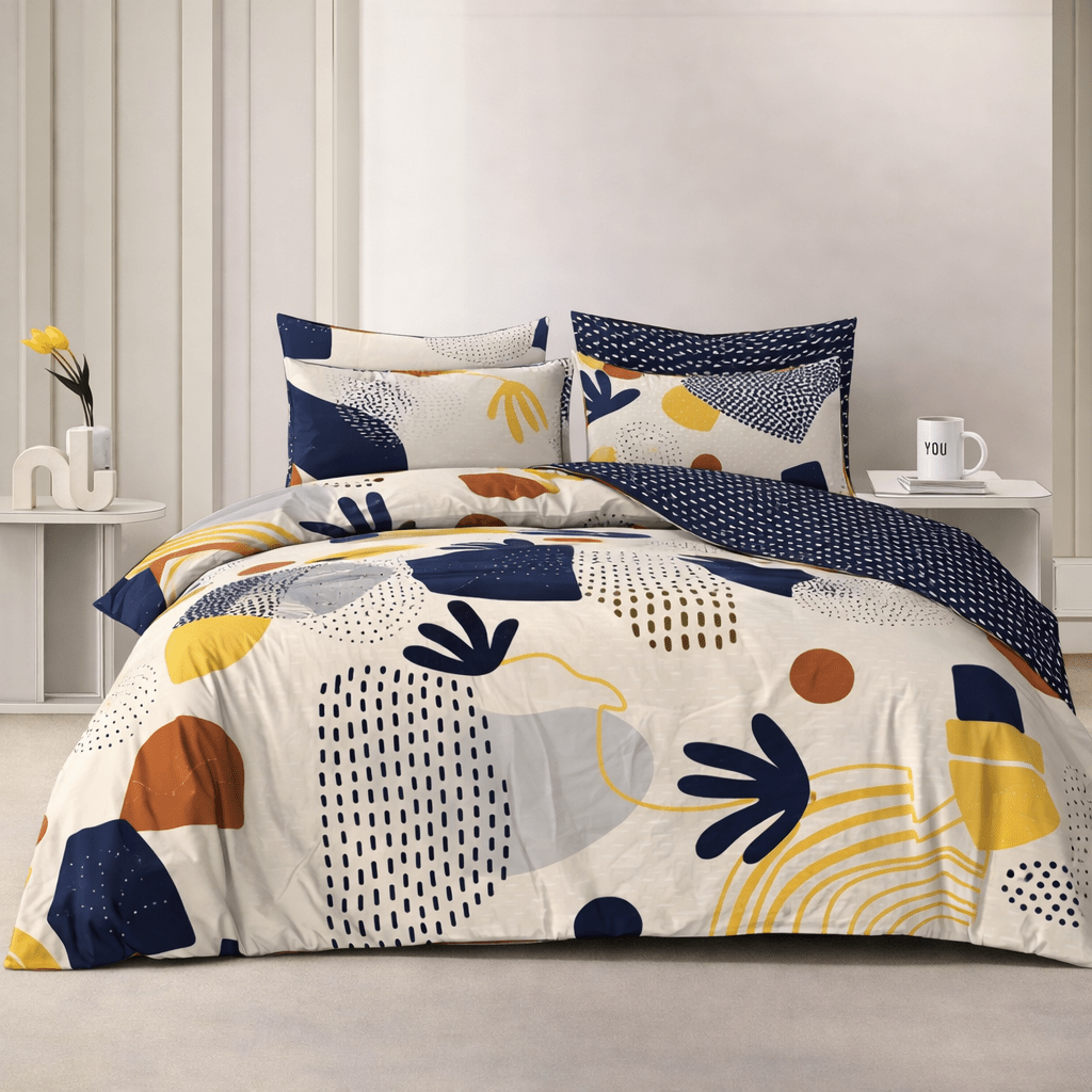 3PC Reversible Microfibre Duvet Cover - Autumn Collage - Home Phase