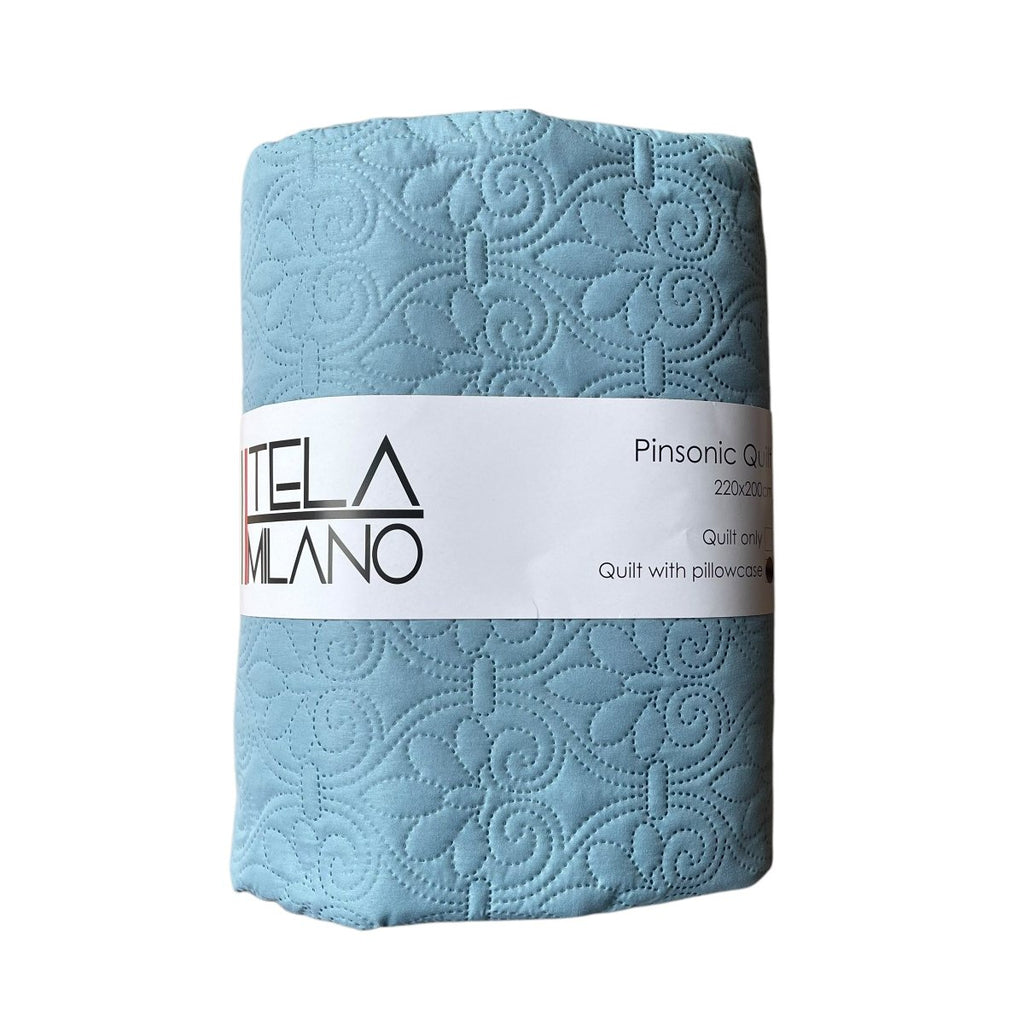 3PC Tela Milano Pinsonic Floral Quilt Set - Queen 220 x 200 cm - Style Phase Home
