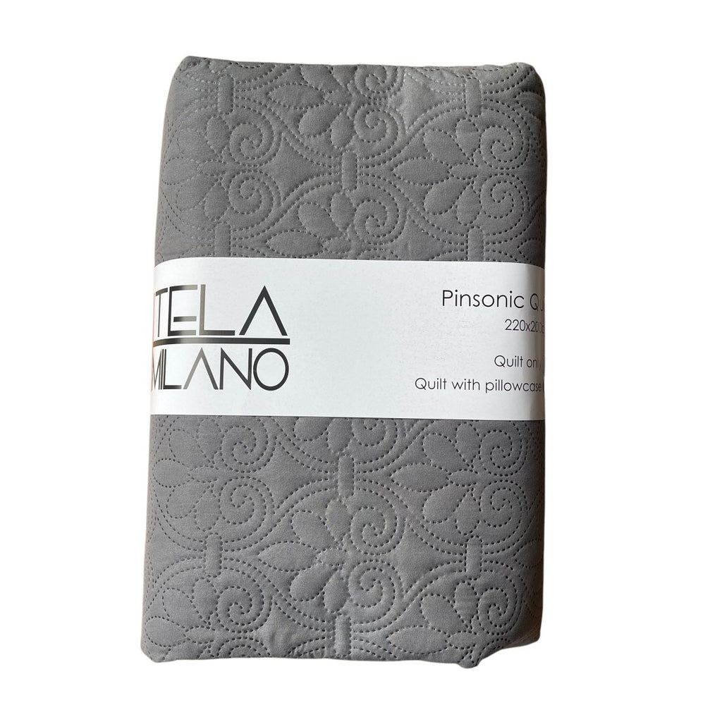 3PC Tela Milano Pinsonic Floral Quilt Set - Queen 220 x 200 cm - Style Phase Home