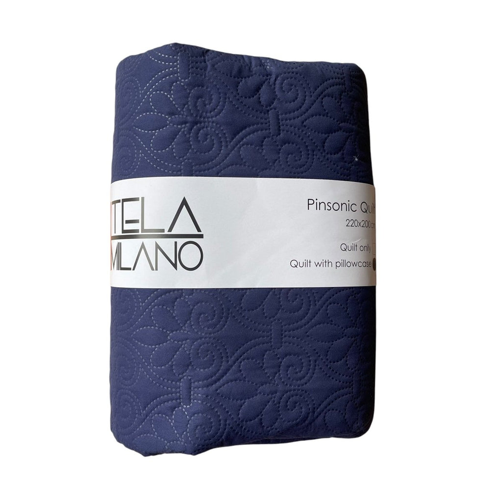 3PC Tela Milano Pinsonic Floral Quilt Set - Queen 220 x 200 cm - Style Phase Home