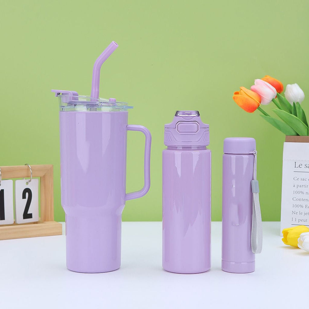 3PC Trendy Design Water Bottle Set - Style Phase Home