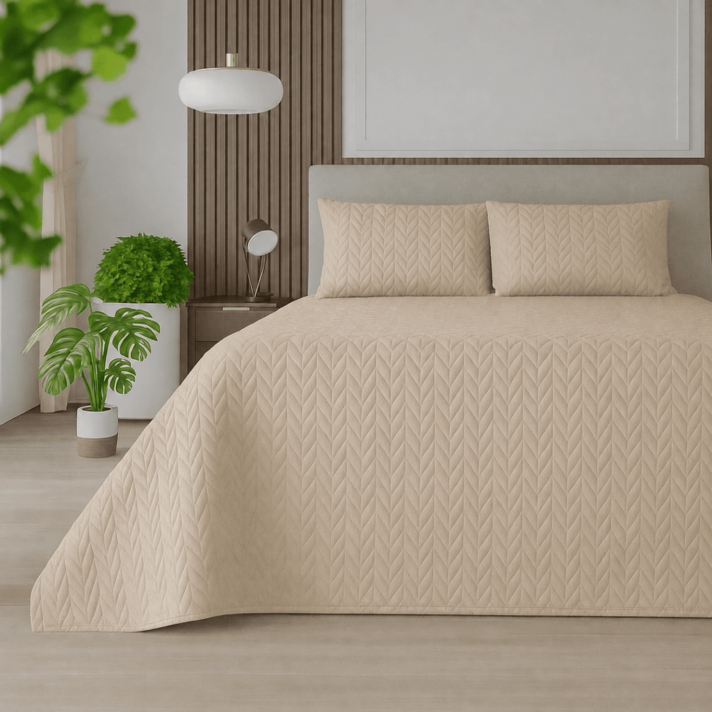 3PC Urban Luxury Brushed Microfibre Quilt - 200 x 215 cm - Double/Queen - Home Phase