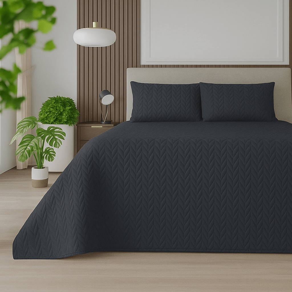 3PC Urban Luxury Brushed Microfibre Quilt - 200 x 215 cm - Double/Queen - Home Phase