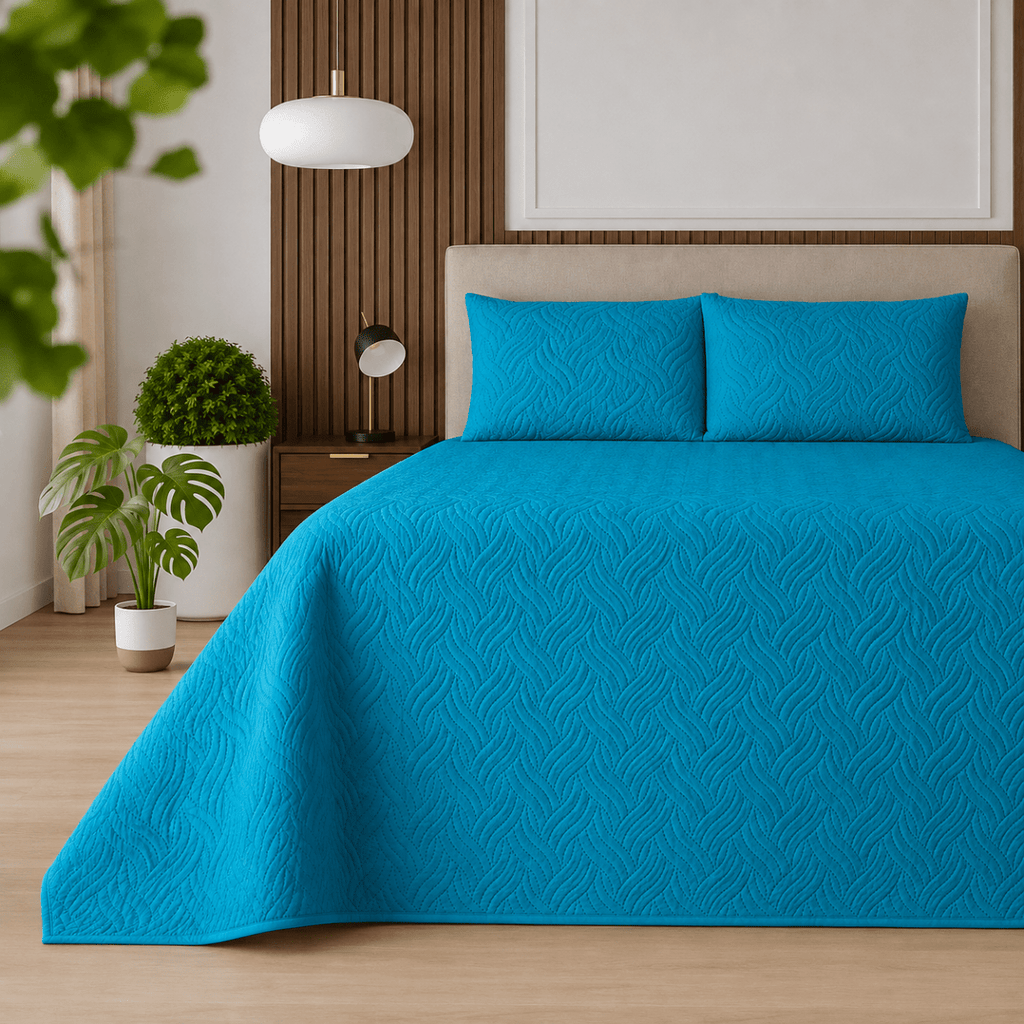 3PC Urban Luxury Brushed Microfibre Quilt - 200 x 215 cm - Double/Queen - Home Phase