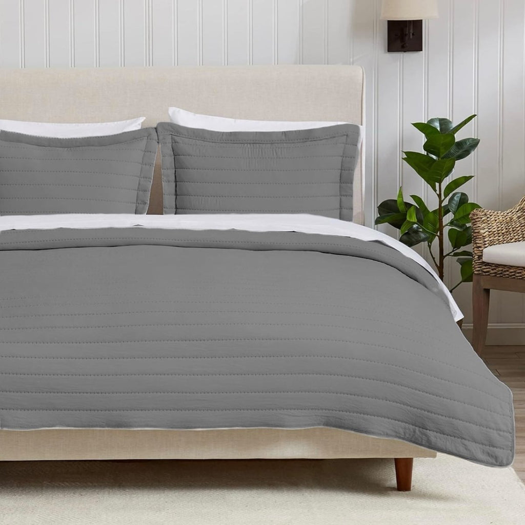 3PC Urban Microfibre Quilted Comforter Set - Queen/Double (200 x 220cm) - Style Phase Home
