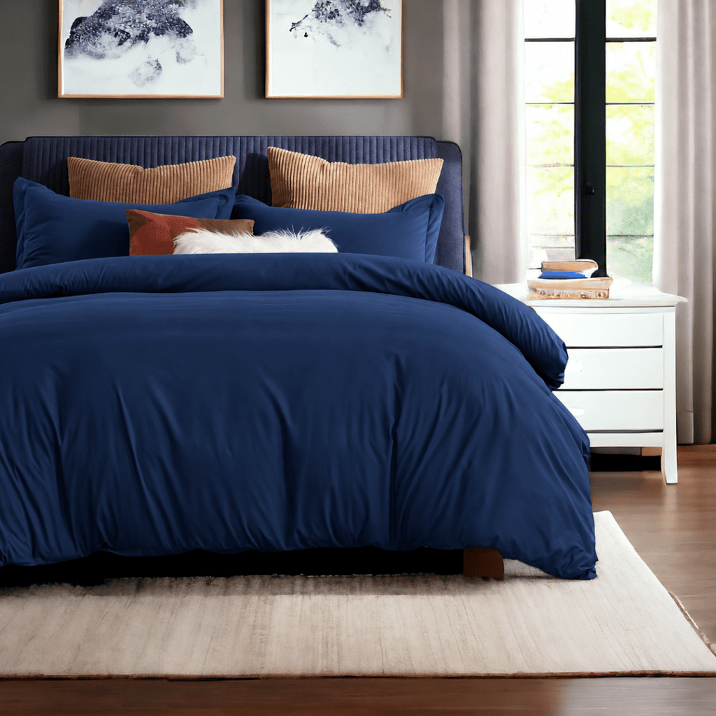 3PC Urban Plain Microfibre Duvet Cover Set - Double - Home Phase