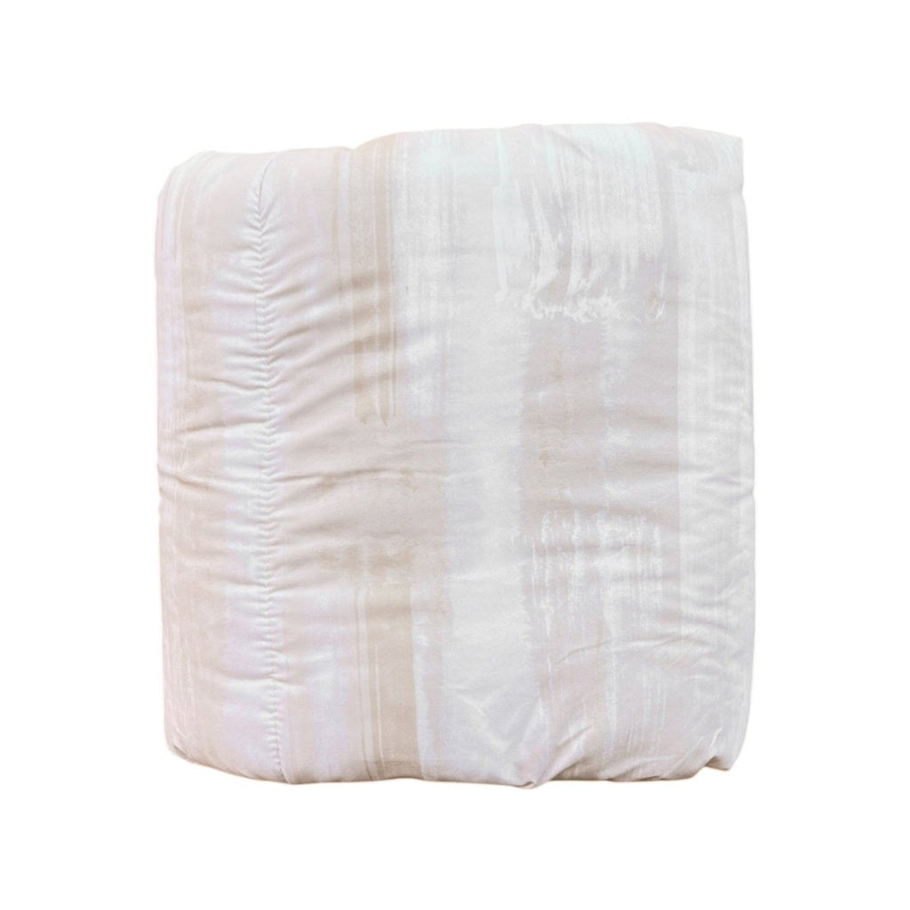 3PC Urban Printed Microfibre 80gsm Comforter - Beige Stripe Faded - Home Phase