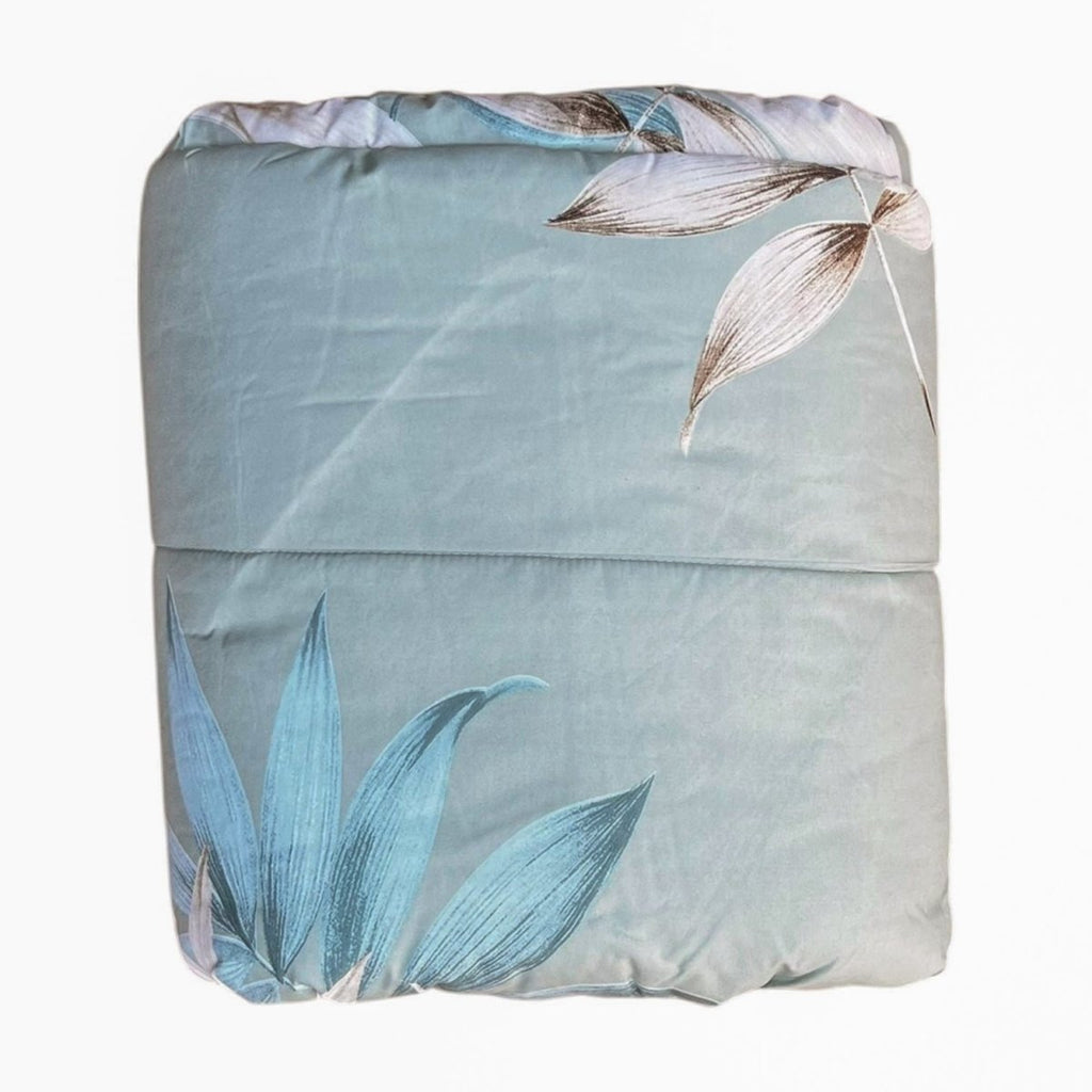 3PC Urban Printed Microfibre 80gsm Comforter - Green Leaf - Home Phase