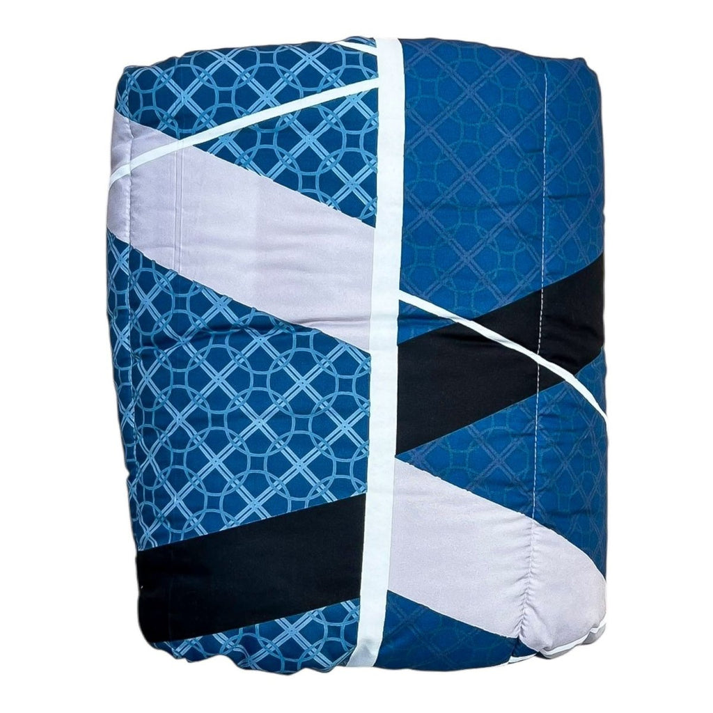 3PC Urban Printed Microfibre 80gsm Comforter - Navy Abstract - Home Phase