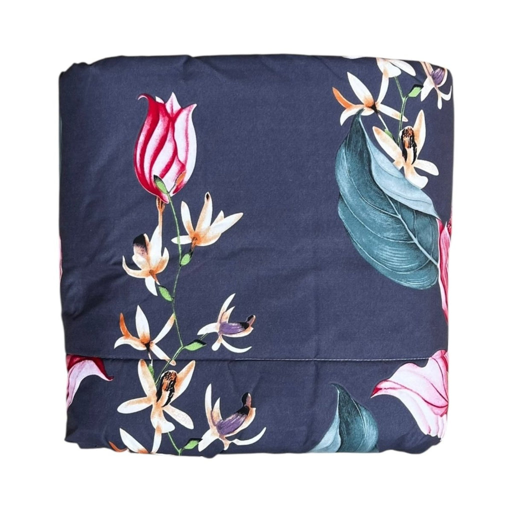 3PC Urban Printed Microfibre 80gsm Comforter - Pink & Charcoal Flower - Home Phase