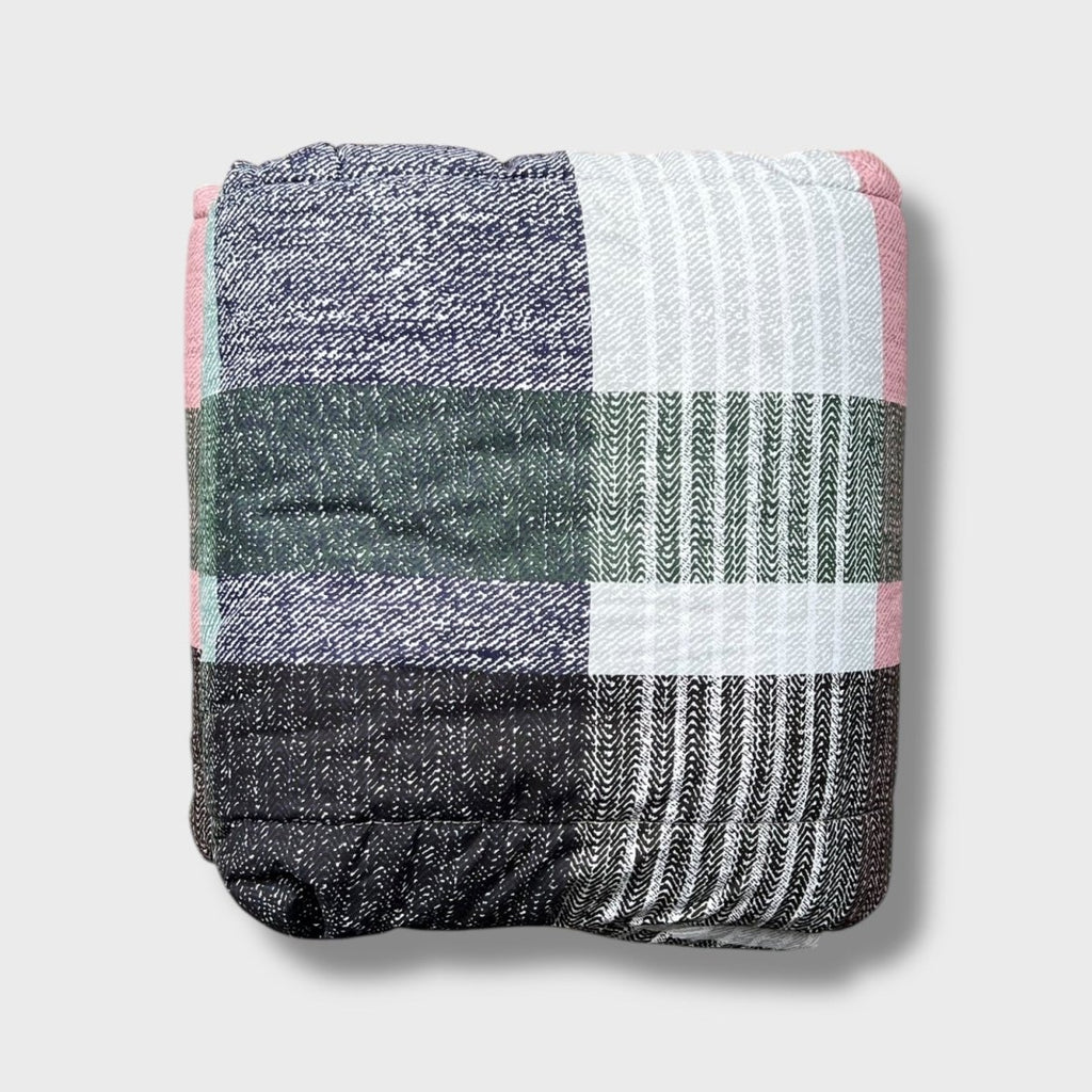 3PC Urban Printed Microfibre Comforter - Multi Flannel - Style Phase Home