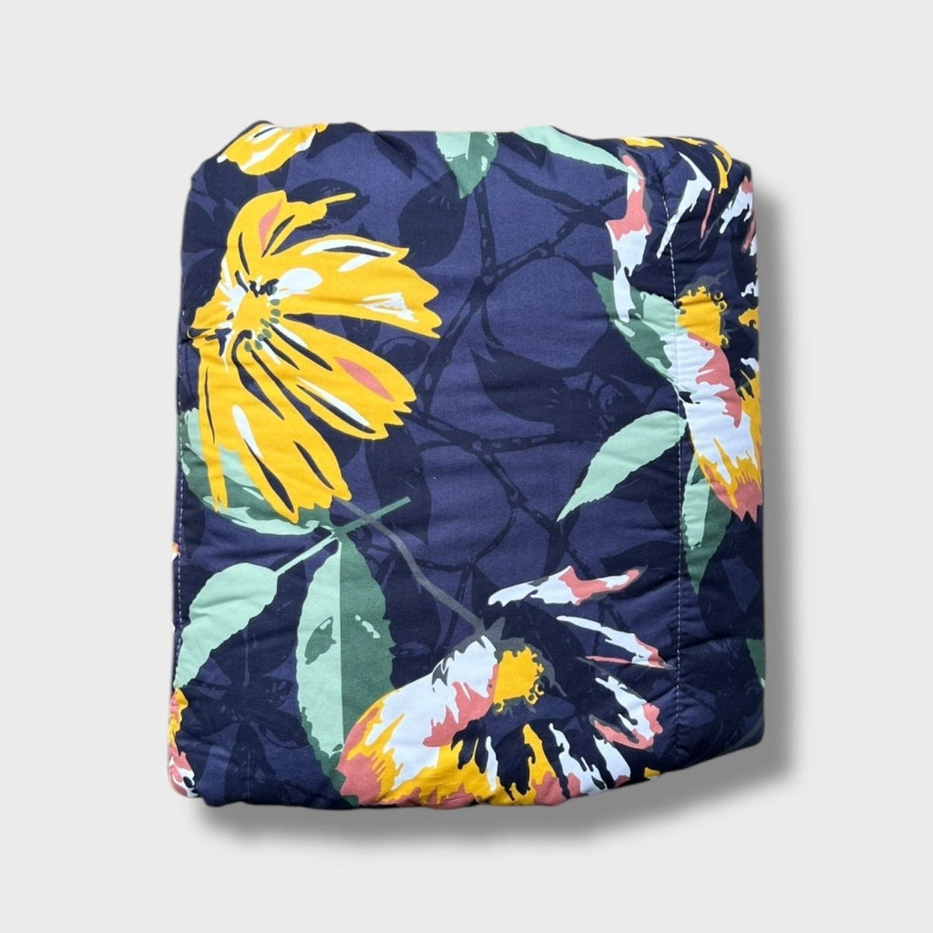 3PC Urban Printed Microfibre Comforter - Navy Floral - Style Phase Home