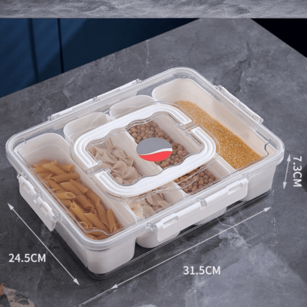 4 Compartment Acrylic Food Storage Box - Style Phase Home