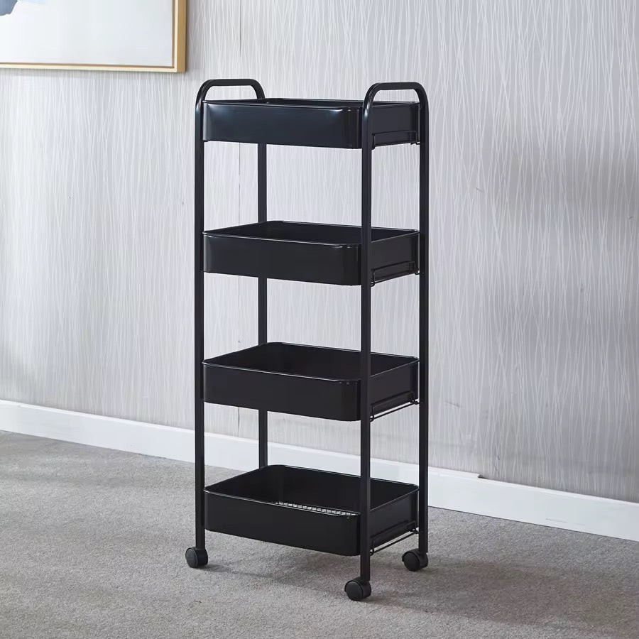 4 Tier Modern Metal Storage Trolley - Home Phase