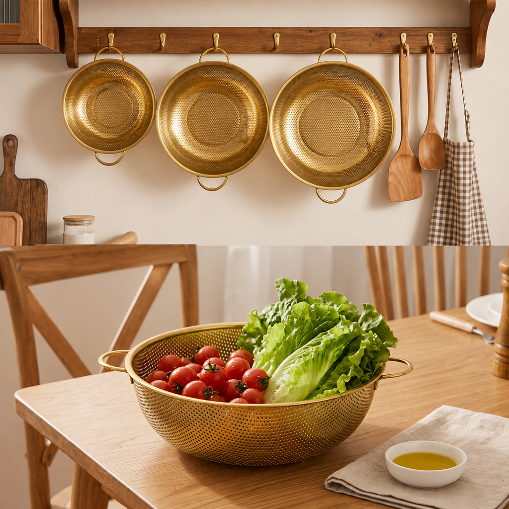 Gold Stainless Steel Collander