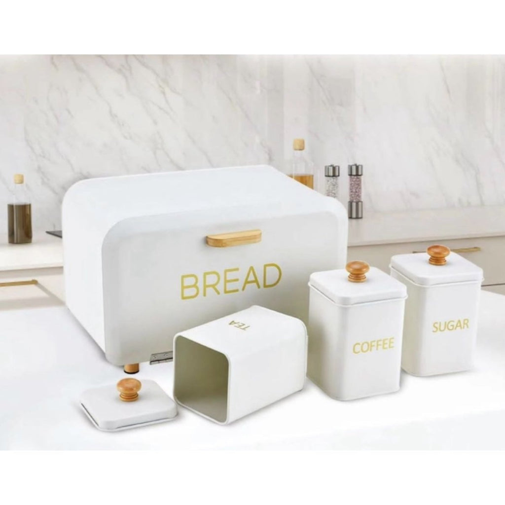 4PC Bread Bin & Cannister Set - Style Phase Home
