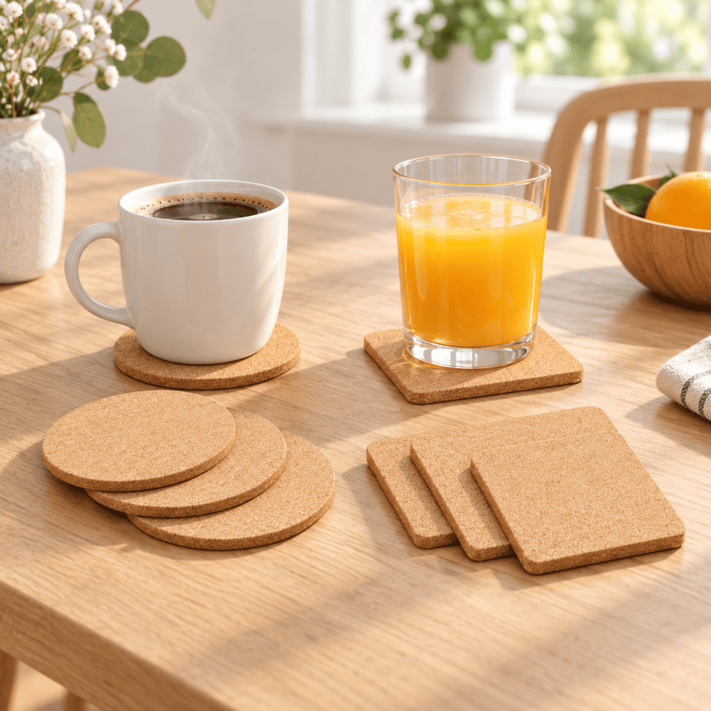 4PC Cork Coaster Set - Home Phase