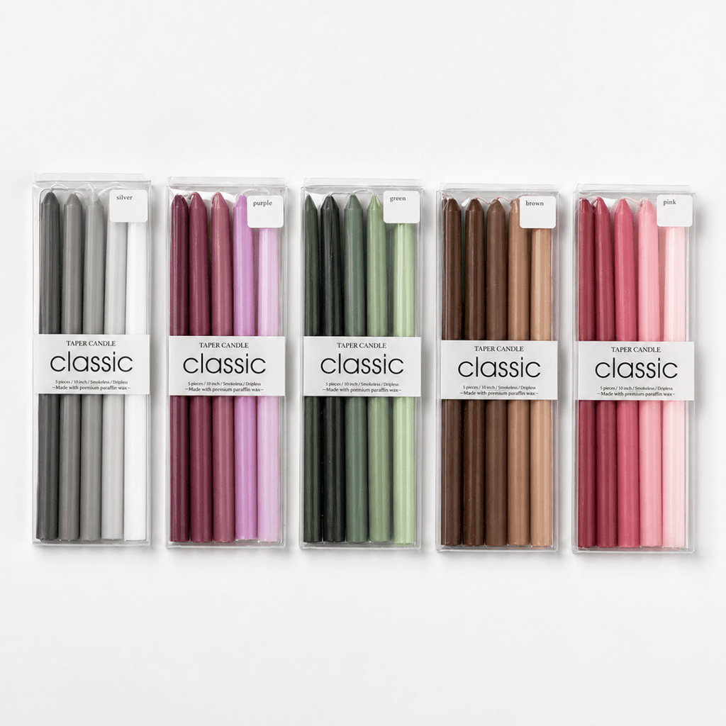 4PC Smokeless Tapered Candles - 25 cm - Home Phase