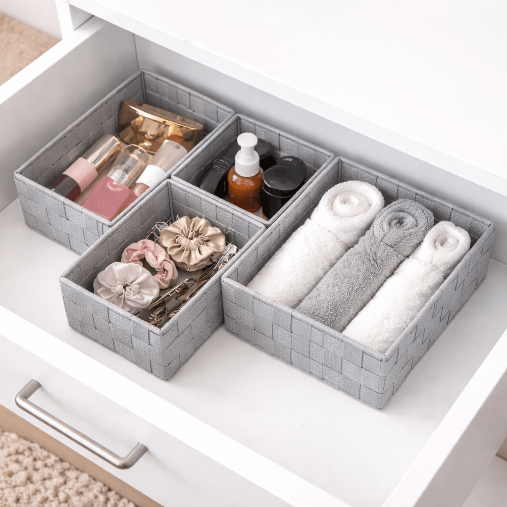 4PC Woven Storage Basket Set - Home Phase