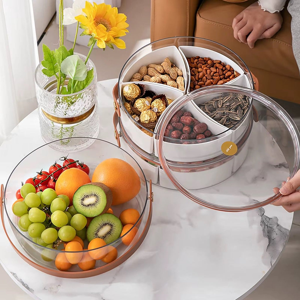 5 Compartment Snack Container With Handle - Home Phase