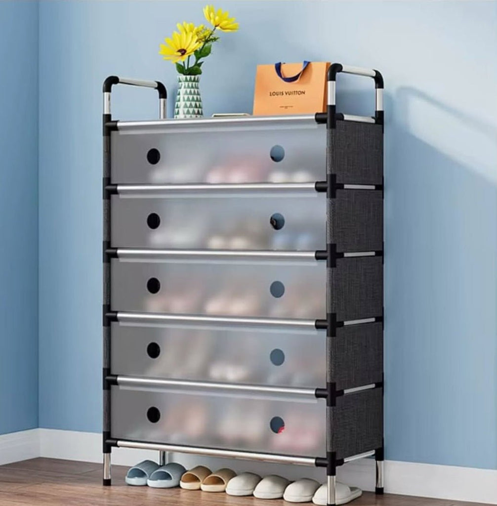 5 Tier Dust proof Shoe Rack - 67 x 28 x 90cm (SR - 5) - Home Phase