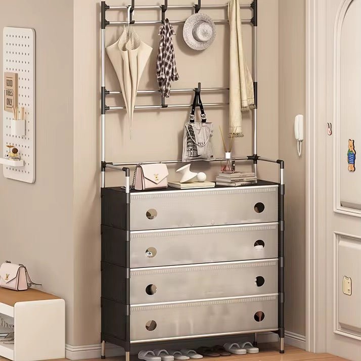 5 Tier Multifunctional Flip Door Shoe & Hat Rack - Home Phase