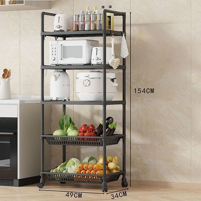 5 Tier Multifunctional Storage Trolley - Home Phase