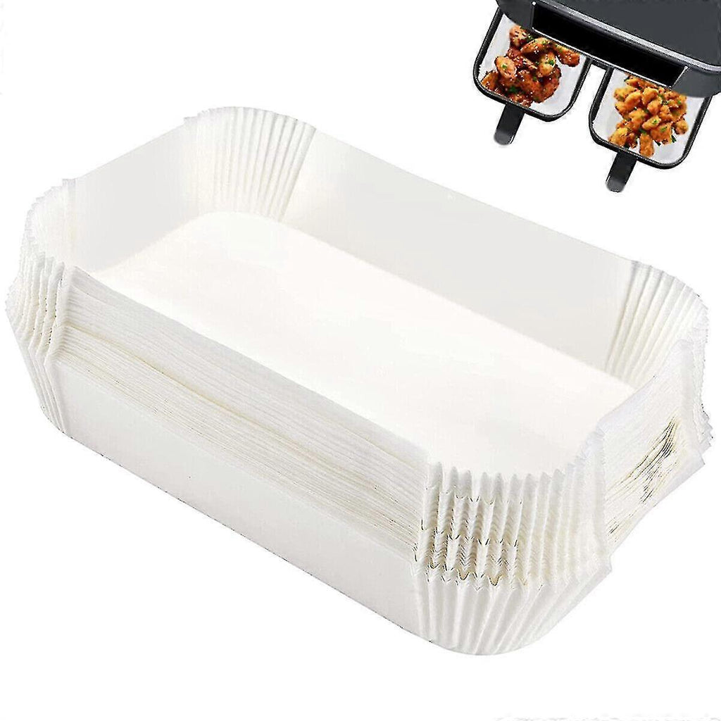 50PC Air Fryer Liner Rectangle - White (22 x 14 cm) - Home Phase