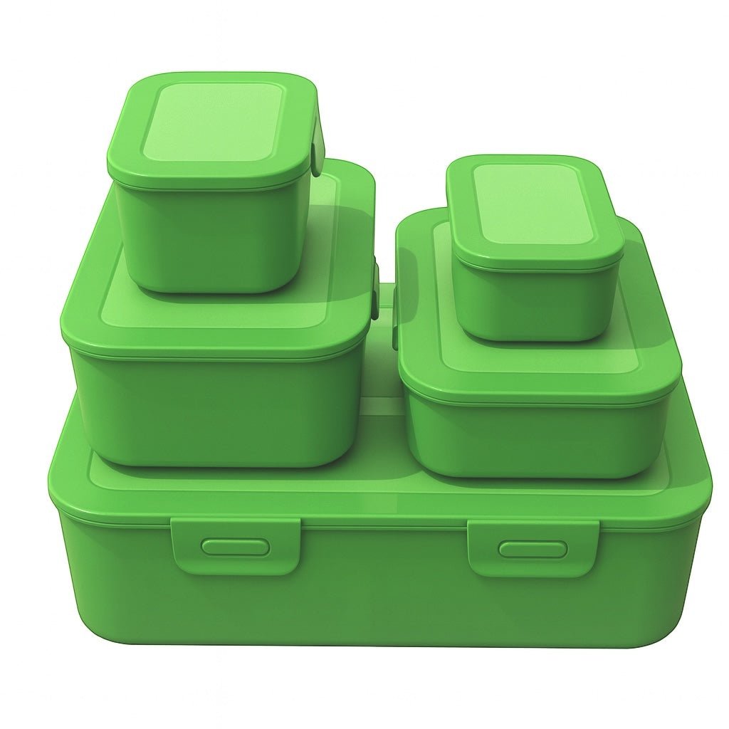 5PC CH Hinged Plastic Container Set - Home Phase