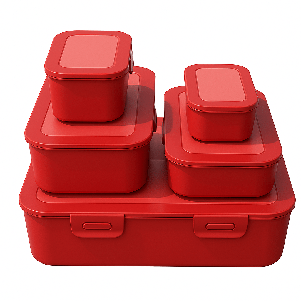 5PC CH Hinged Plastic Container Set - Home Phase