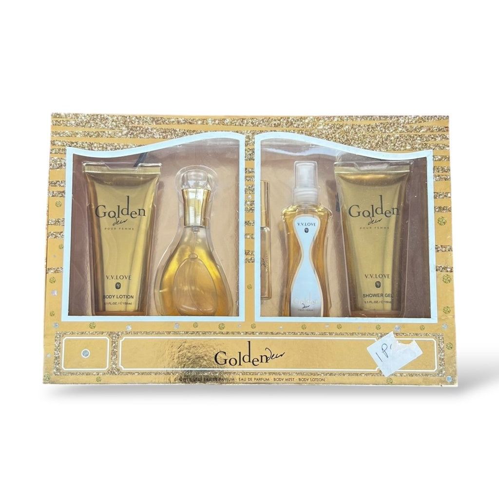5PC Luxury Perfume Gift Set For Her - Golden Dew - Home Phase