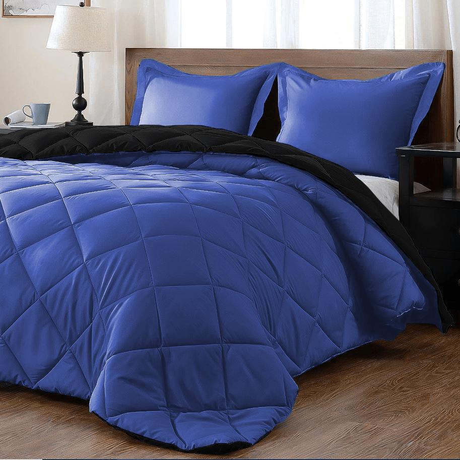 5PC Pierre Cardin Monochrome Reversible Comforter Set - 240 x 240 cm - King - Style Phase Home