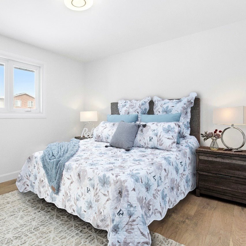 5PC Pierre Cardin Scalloped Quilt Set - Supersized 230 x 260 cm - Home Phase