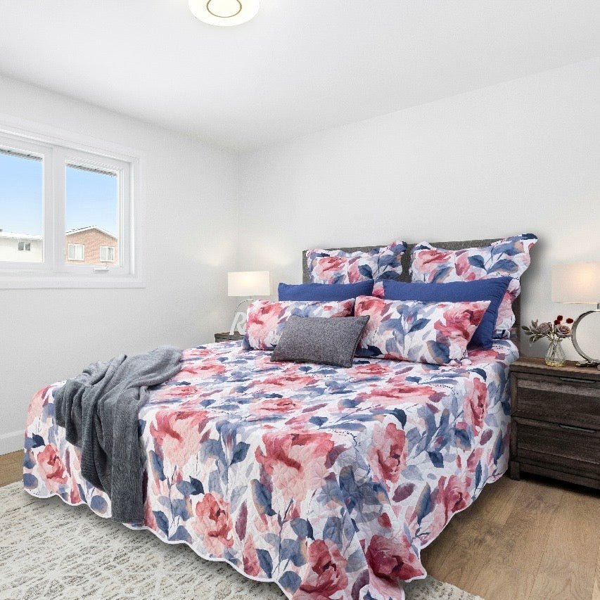 5PC Pierre Cardin Scalloped Quilt Set - Supersized 230 x 260 cm - Home Phase