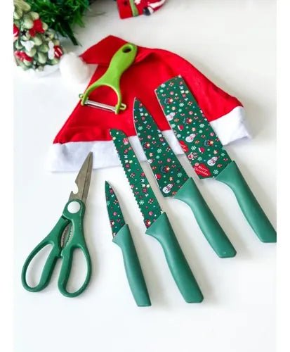 6 PC Floral Kitchen Knife Set - Home Phase