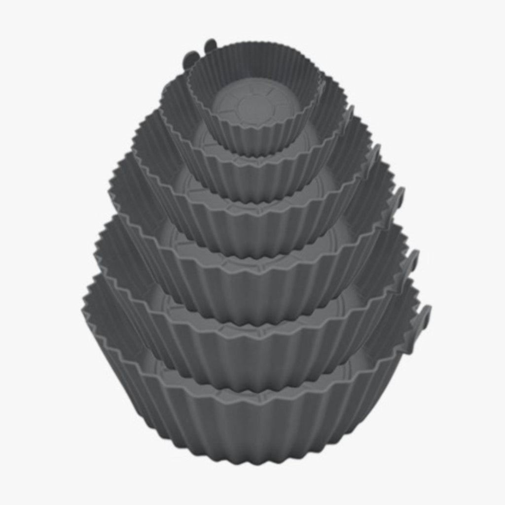 6 PC Silicone Air Fryer Liner - Grey - Style Phase Home