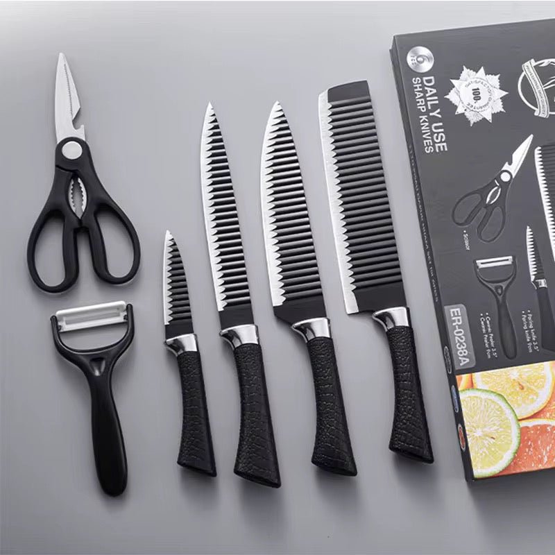 6PC Black Knife Set - Home Phase