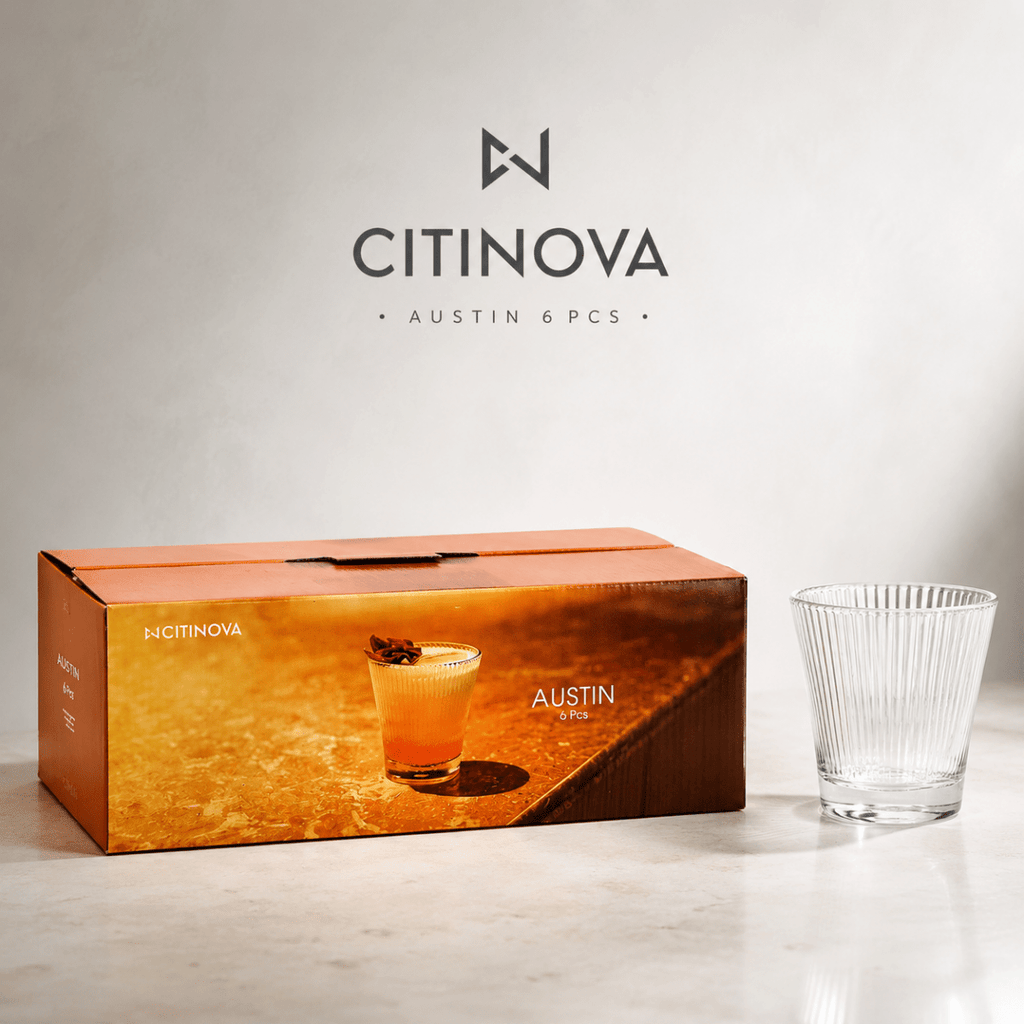 6PC Citinova Austin Glass Tumbler - 350ml - Home Phase