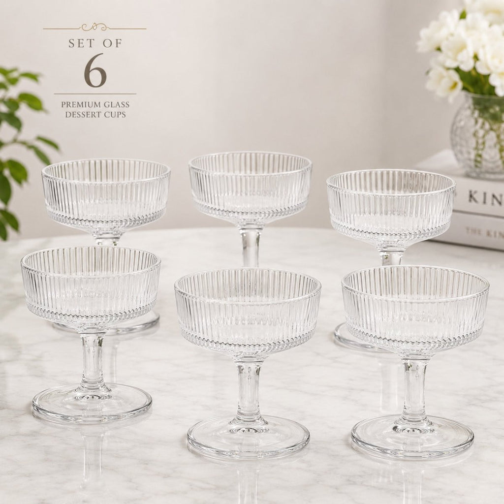 6PC Clear Ice Cream Cups - 180 ml - Home Phase