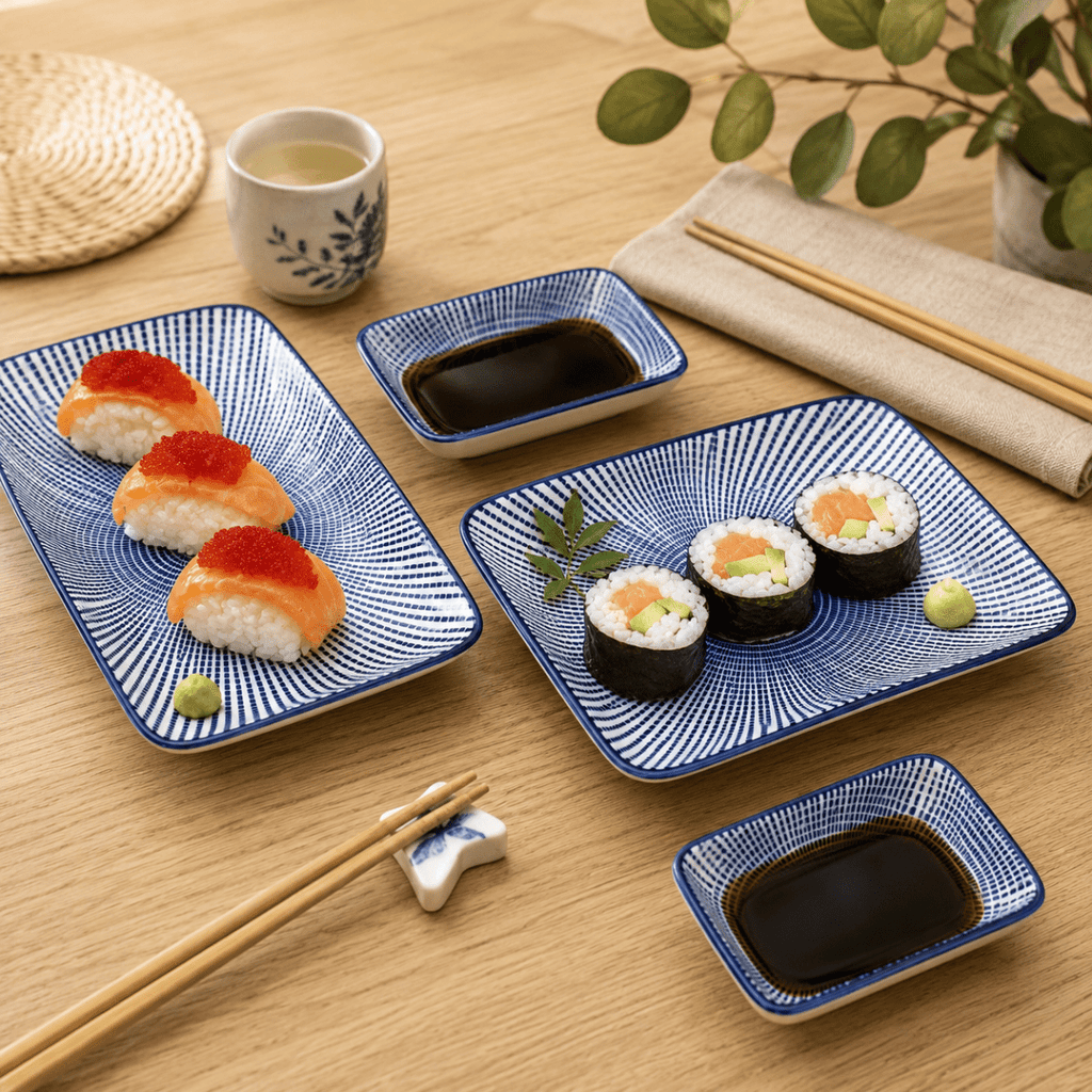 6PC Danny Home Ceramic Sushi Servingware Set - Home Phase