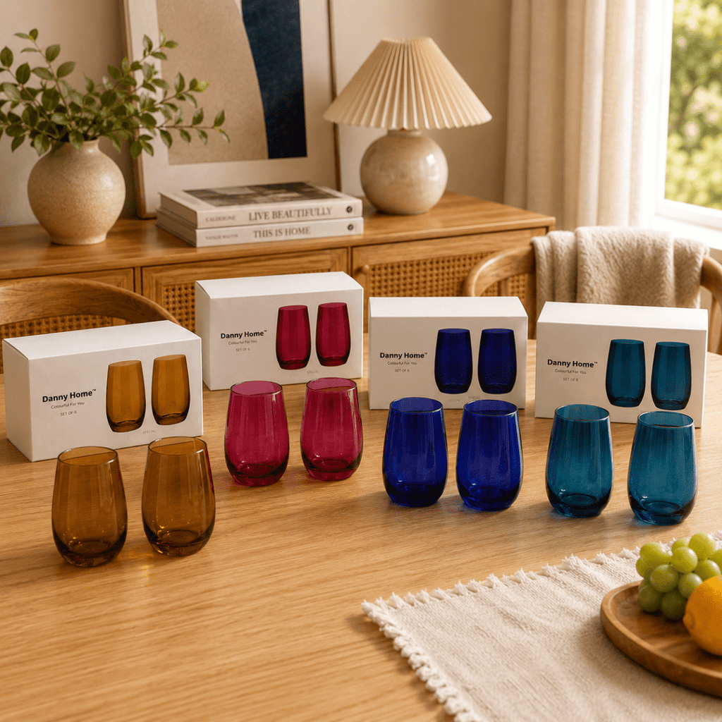 6PC Danny Home Colourful Glass Set - Home Phase