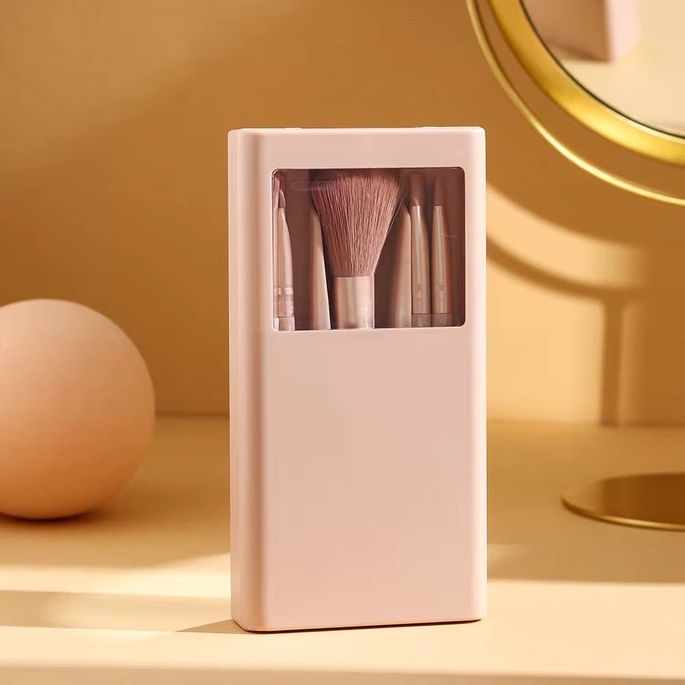 6PC Makeup Brush Set With Mirror - Style Phase Home