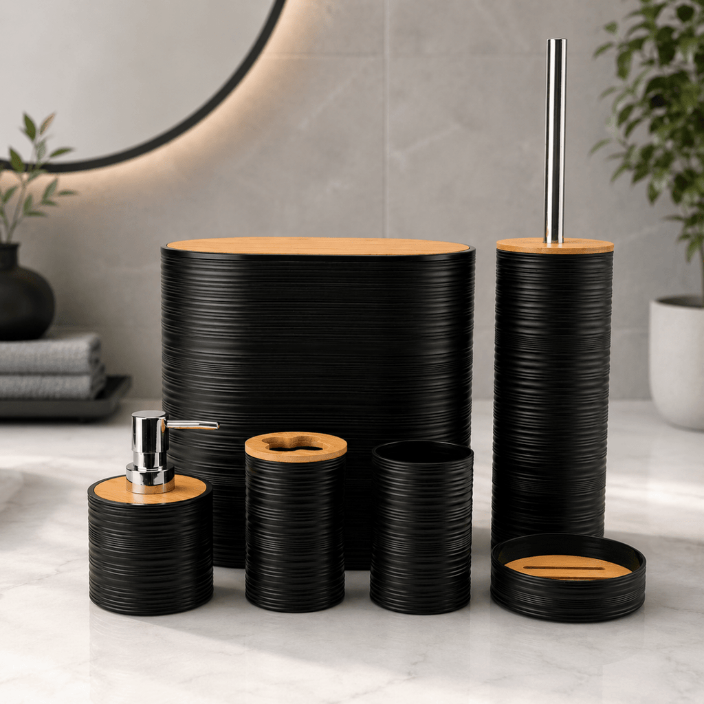 6PC Modern Bathroom Accessory Set - Home Phase