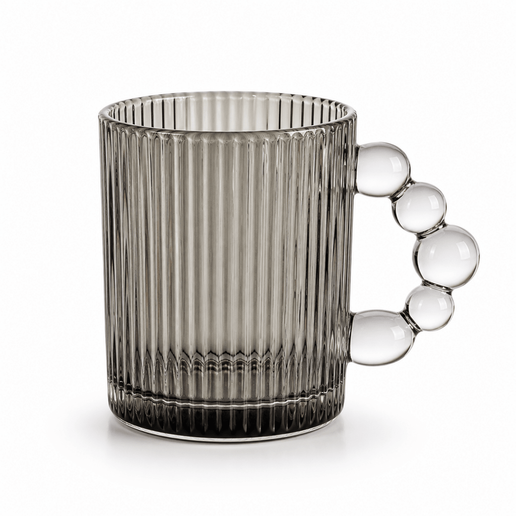 6PC Ribbed Glass With Bubble Handle - 300ml – Home Phase