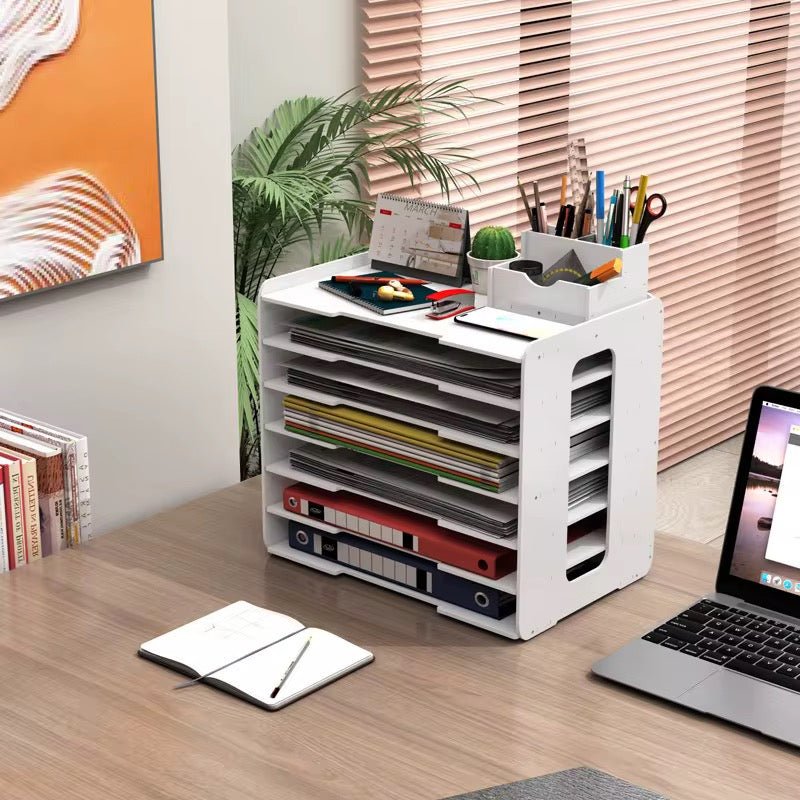 7 Tier Multifunctional Desktop Organiser With Stationary Holder - Home Phase