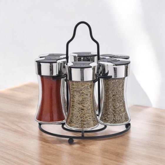 7PC Danny Home Glass Spice Jar Set - Style Phase Home