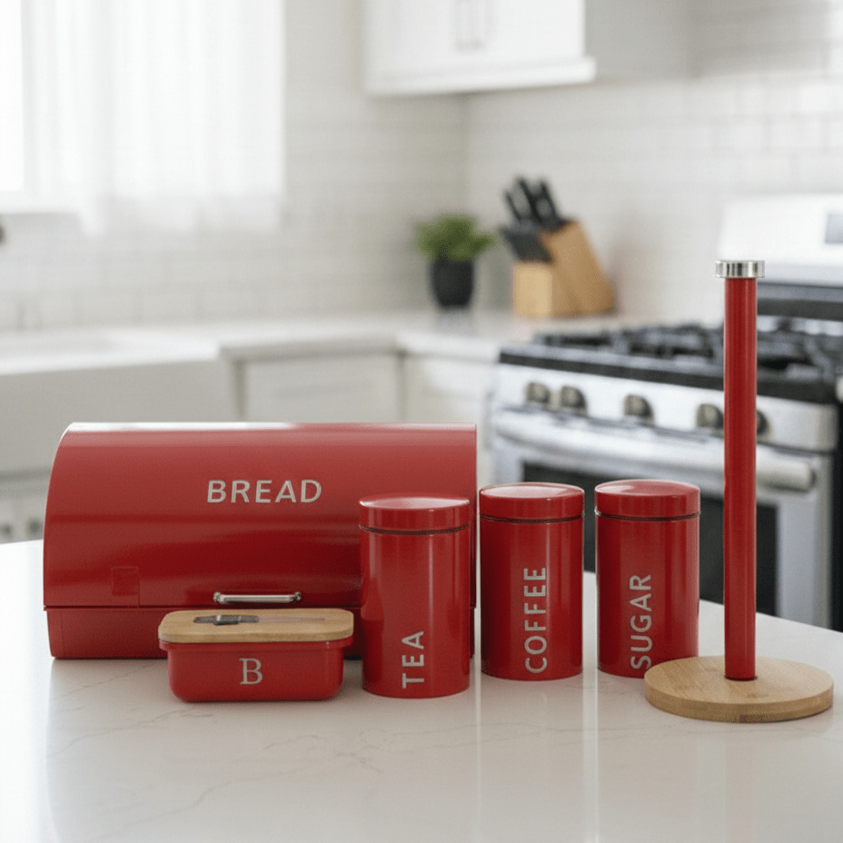 7PC Modern Kitchen Canister Set - Round - Home Phase